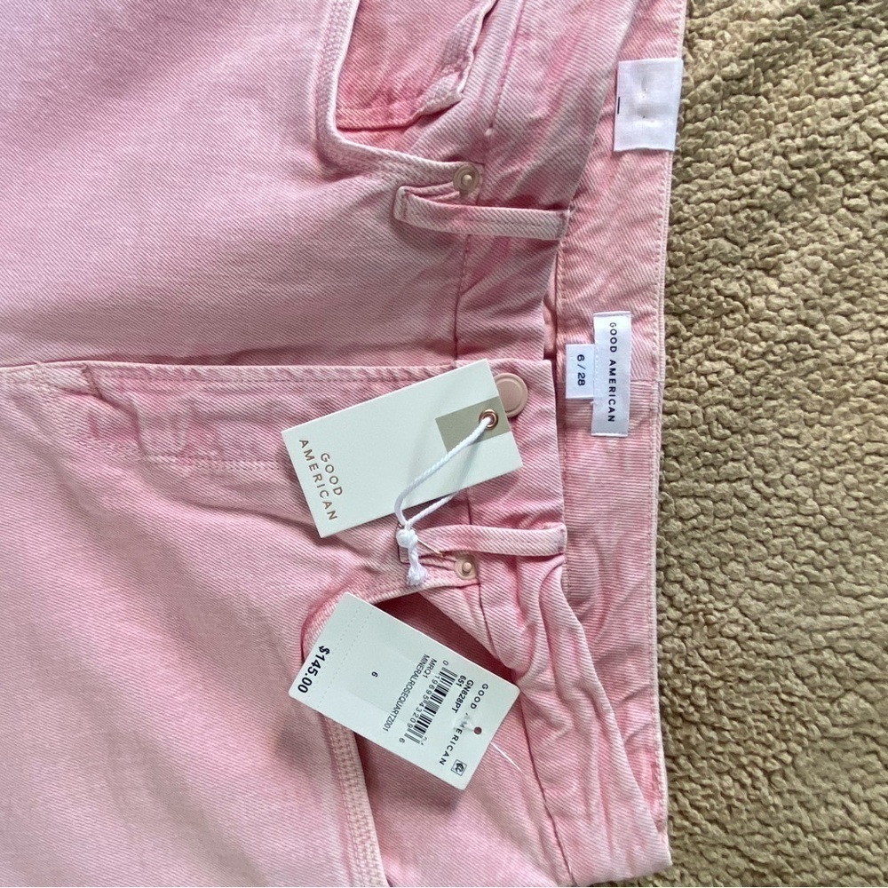 NWT Good American ‘90’s Rose Quartz Relaxed Jeans Sz: 6/28 inseam: 32” - Picture 5 of 11